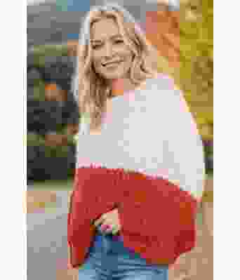 Twotone sweater oransje - Belfilato 24-005-47903