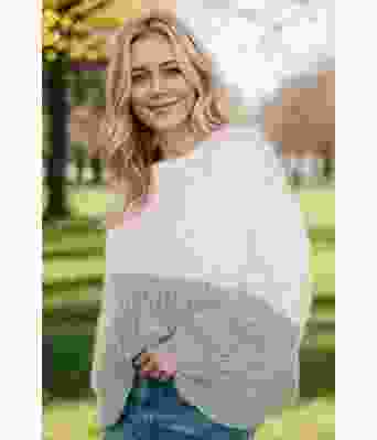 Jadegrønn Twotone sweater - Belfilato 24-005-47936