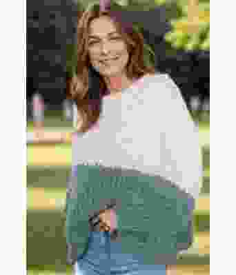 Twotone sweater mørk jadegrønn - Belfilato 24-005-47941