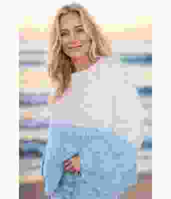 Lyseblå Twotone sweater - Belfilato 24-005-47945