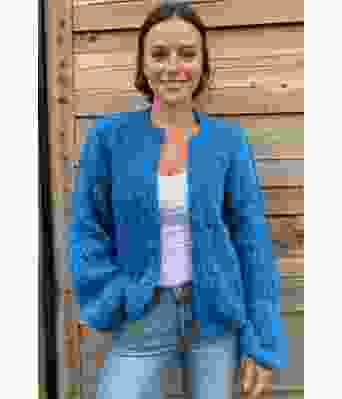 Kongeblå Snuggle soft cardigan - Belfilato 24-006-45437