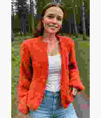 Oransje Snuggle soft cardigan - Belfilato 24-006-47903