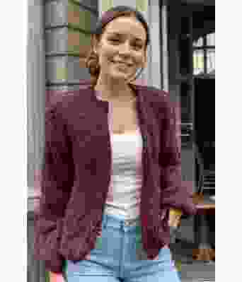 Bordeaux Snuggle soft cardigan - Belfilato 24-006-47944