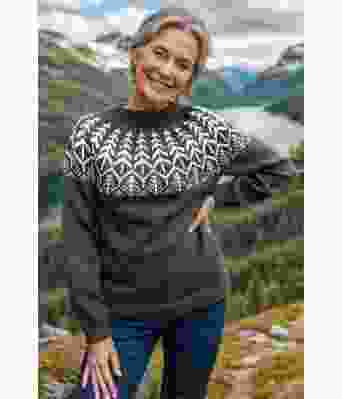 Koksgrå Skogsgenser med naturhvitt mønster - DLG 24-008-SU34273400