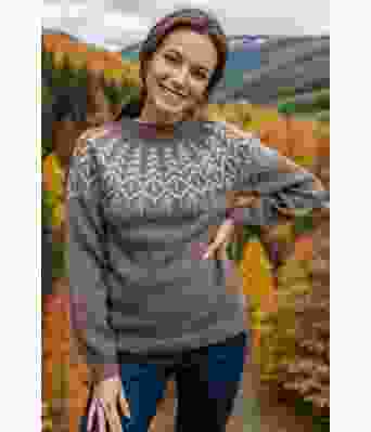 Brunmelert Skogsgenser med beige mønster - DLG 24-008-SU34883485