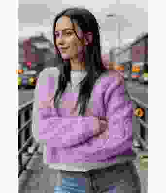 Lys lavendel Diamond sweater - Belfilato 24-11-47919