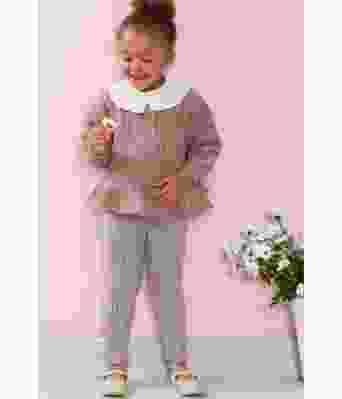 Trine genser, bukse & løs krage til barn DG 349-16