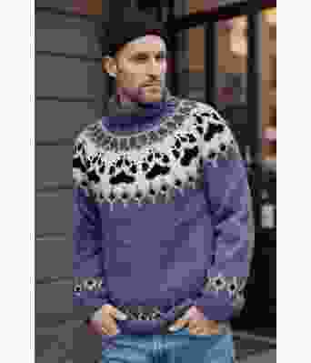 Jeansblå Villmarksgenser - Linka Neumann design VGVG0005-6793