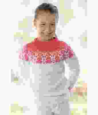 Akeleie strikkegenser til jente - Viking 2122-02