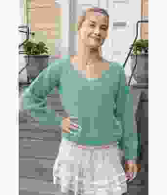 Lys sjøgrønn Amanda genser - DSA 99-19D