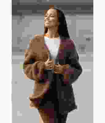 Amores brun strikkegenser Mie Cappelen - Viking 2137-01