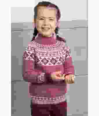 Andrea lilla strikkegenser til jente - Viking-2110-07