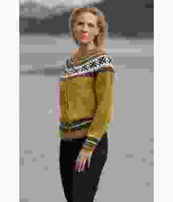 Anna oker gul kofte til dame - Viking 2001-09