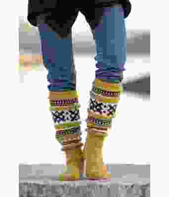 Anna oker gule raggsokker til dame - Viking 2001-09B