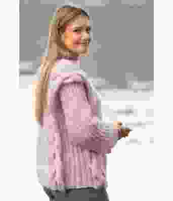 Asserson strikkegenser i rosa Elisabeth S Asserson - Viking 2138-05