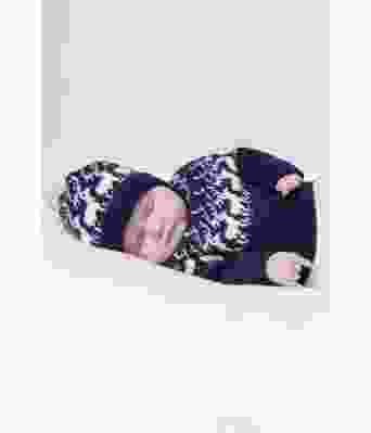 Babysett med elgmotiv genser bukse lue og sokker - Viking 1404-14