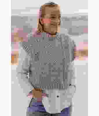 Beige Weekend Waves bølgevest - Strikkia 2022-001C