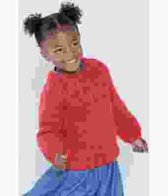 Korallfarget Jackie genser til barn - Belfilato 23-003-44017