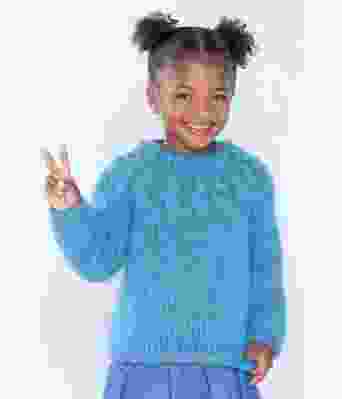 Isblå Jackie strikkegenser til barn - Belfilato 23-003-47945