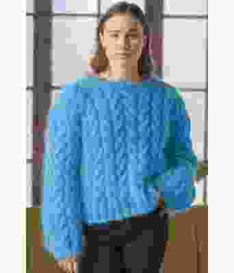 Lyseblå Melanita strikkegenser - Belfilato 23-004-47945