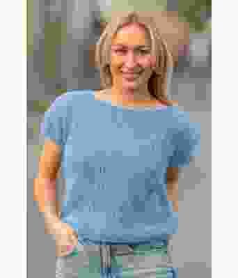 Isblå Fluffy t-shirt - Belfilato 23-012-47945