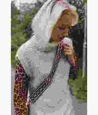 Naturhvit Tekstur vest - Belfilato 23-013