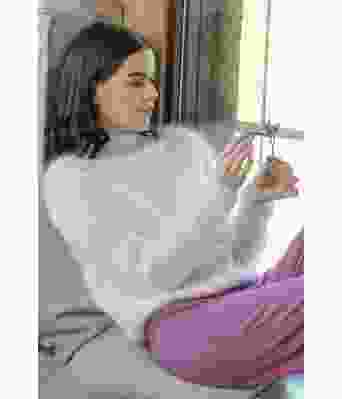 Hvit Pawn genser - Belfilato 23-017