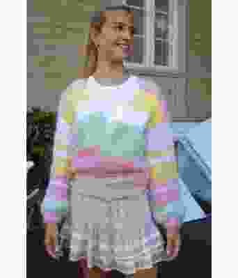 Kort Phasian cardigan i pastellfarger - Belfilato 23-021A