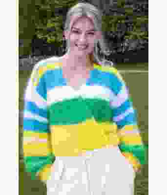 Kort Phasian cardigan i skarpe farger - Belfilato 23-021B