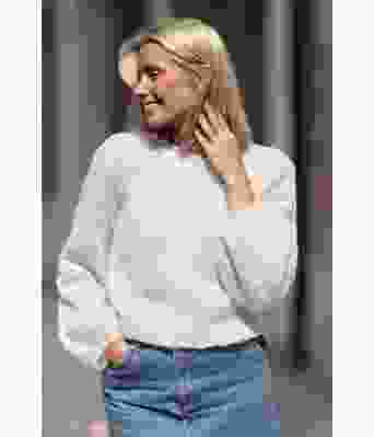 Hvit Letizia sweater - Belfilato 23-026-40010