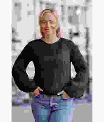 Svart Letizia sweater - Belfilato 23-026-40090