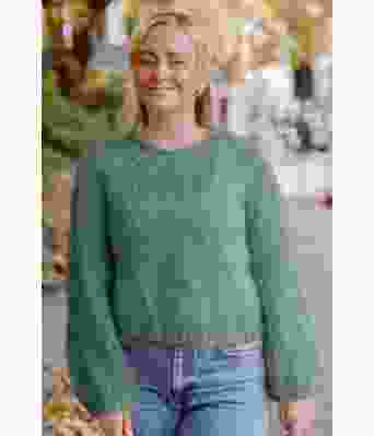 Letizia sweater i mørk jadegrønn - Belfilato 23-026-47941