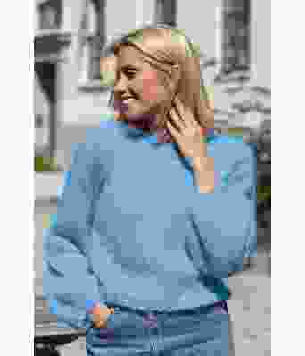 Isblå Letizia sweater - Belfilato 23-026-47945