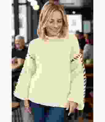 Naturhvit Stellas stitch sweater - Belfilato 23-041-4002047943