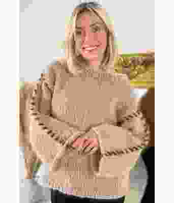 Stellas stitchgenser i beige - Belfilato 23-041-43041C