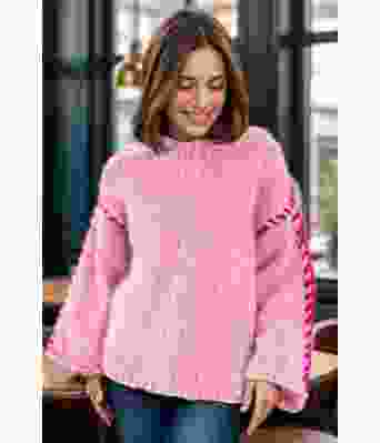 Rosa Stellas stitch sweater - Belfilato 23-041-4461247946