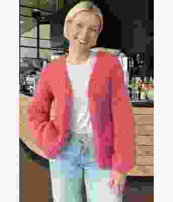 Stella cardigan korallfarget - Belfilato 24-001-44017C