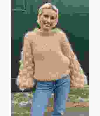 Beige Bubble crush sweater - Belfilato 24-007-43041