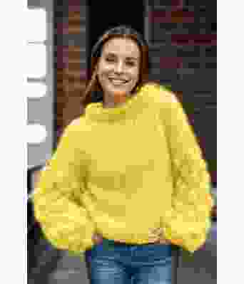 Gul Bubble crush genser - Belfilato 24-007-47947