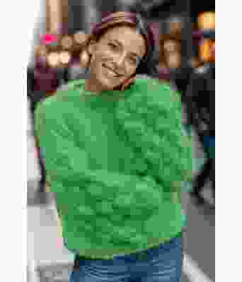 Skarpt grønn Bubble crush sweater - Belfilato 24-007-47948