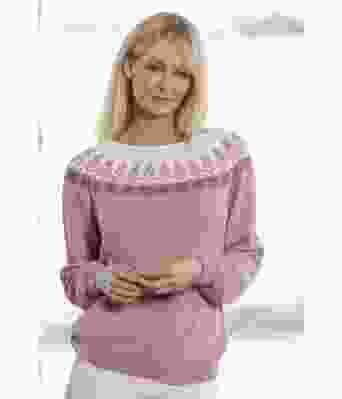 Betsy rosa strikket sommergenser Kathrine Sørland - Viking 2120-04