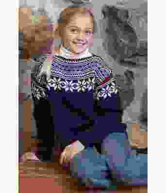 Blå Setesdalgenser til jente Marin - Viking 2106-05