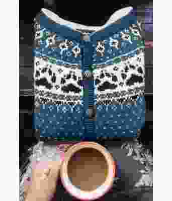 Blågrønn Fjordfolkkofte - 887