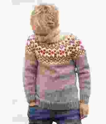 Brekko beige strikkegenser til gutt - Viking 2101-03B