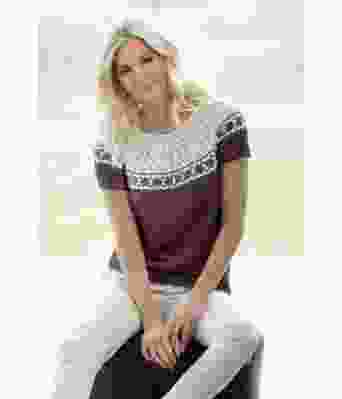 Brun Vera genser med korte ermer - Viking 2011-01-408