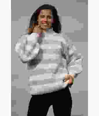 Carina stripete strikkegenser - Viking 2134-08