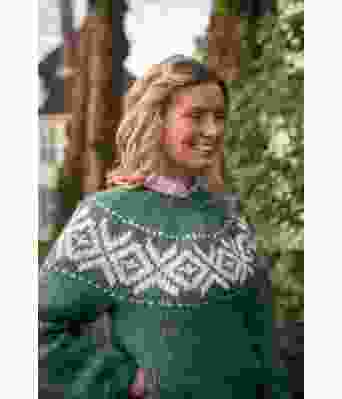 Chunky turkis fanagenser - Strikkia 2021-031L