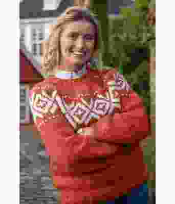 Chunky fanagenser i brent oransje - Strikkia 2021-031M