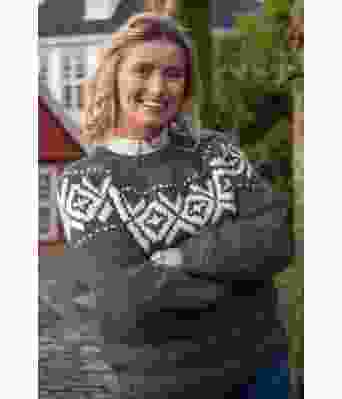 Chunky fanagenser i jeansblå farge - Strikkia 2021-031I