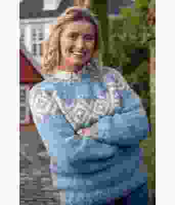 Chunky lyseblå fanagenser - Strikkia 2021-031G